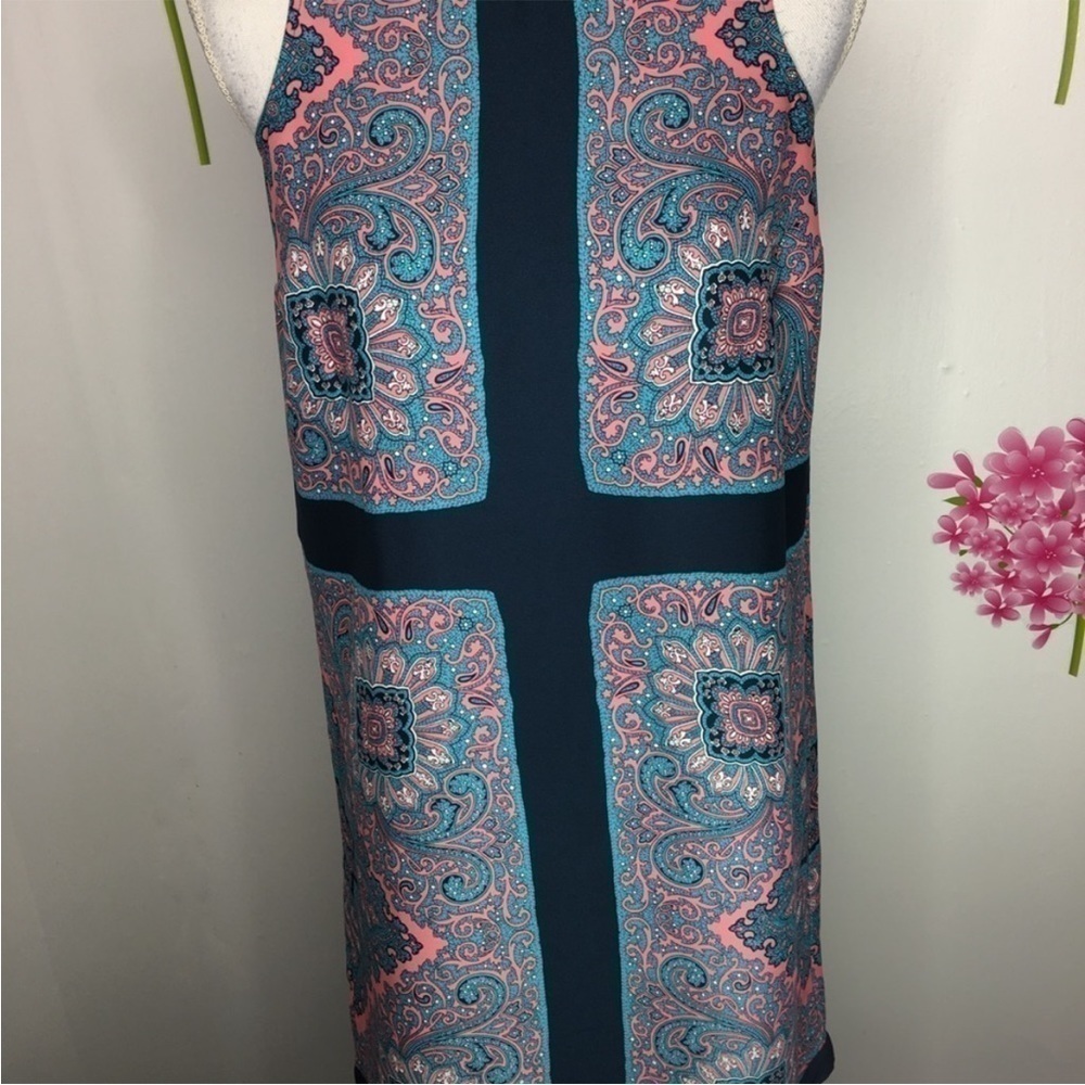 Ann Taylor Loft Paisley Sleeveless Shift Dress Sz XS EUC - Picture 8 of 10